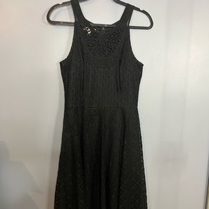 Black Lace A-Line Dress